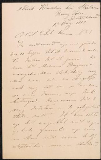 Letter to Pieter Haverkorn van Rijsewijk
