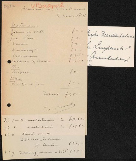 Letter to Jonkheer Hendrik Teding van Berkhout (1879-1969)