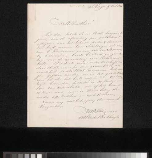 Letter to Martinus Gerardus Tetar van Elven