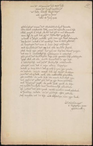 Poem to Anna de Hooghe