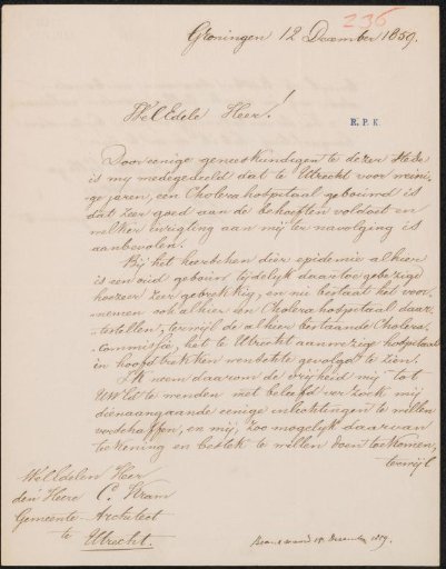 Letter to Christiaan Kramm