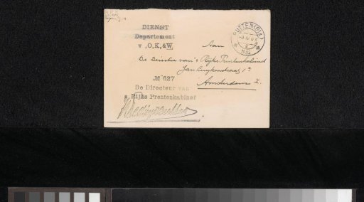 Letter to Jonkheer Hendrik Teding van Berkhout (1879-1969)