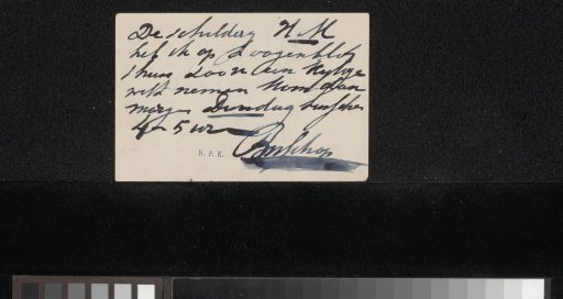 Postcard to Pieter Anne Haaxman