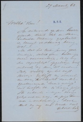 Letter to Frans Buffa and Sons