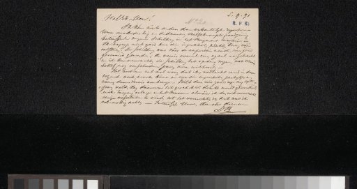 Postcard to Pieter Haverkorn van Rijsewijk