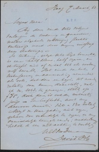 Letter to Frans Buffa and Sons