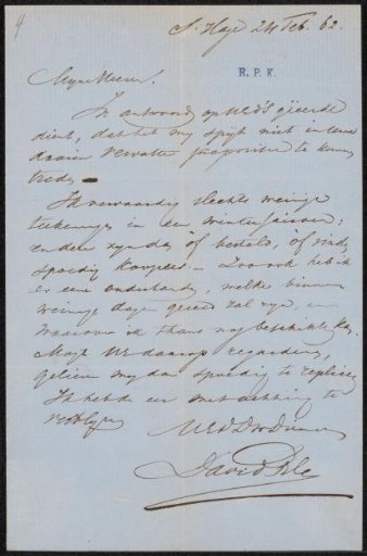 Letter to Frans Buffa and Sons