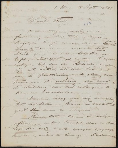 Letter to A.B. Verpoorten