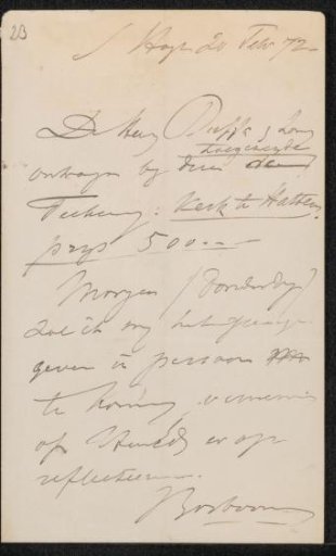 Letter to Frans Buffa and Sons