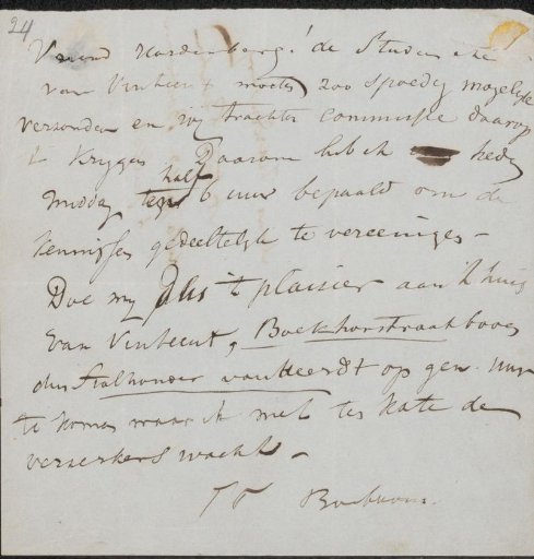 Letter to Lambertus Hardenberg (1822-1900)