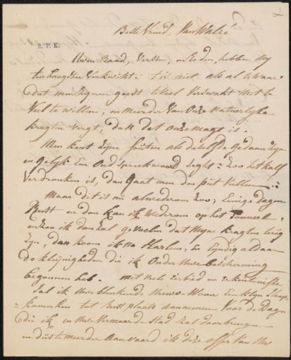 Letter to Jan van Walré