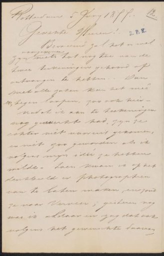 Letter to Frans Buffa and Sons