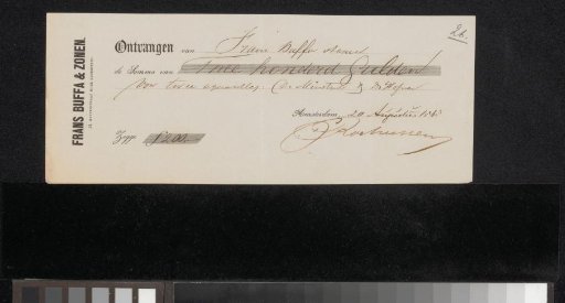 Receipt for Charles Rochussen