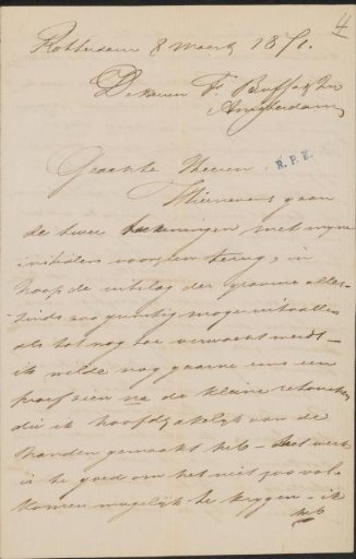 Letter to Frans Buffa and Sons
