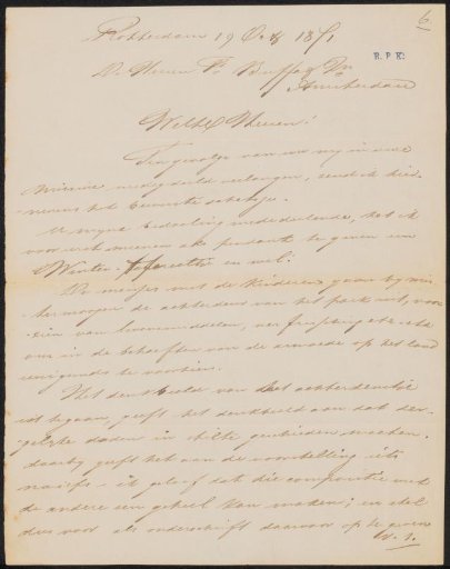 Letter to Frans Buffa and Sons
