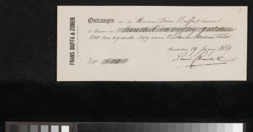Receipt for Louis Chantal