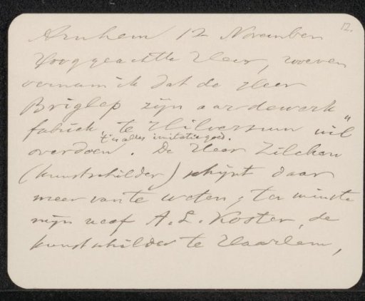 Letter to Pieter Haverkorn van Rijsewijk