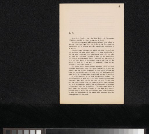 Letter to Pieter Haverkorn van Rijsewijk