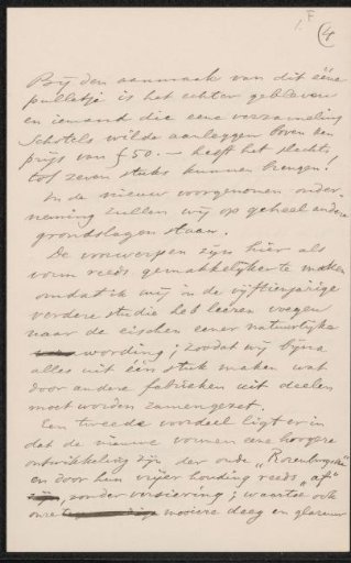 Letter to Pieter Haverkorn van Rijsewijk