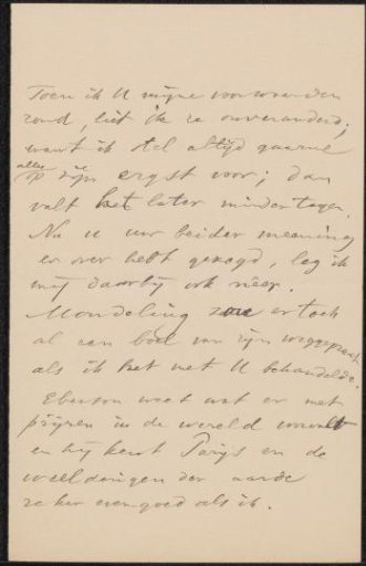Letter to Pieter Haverkorn van Rijsewijk