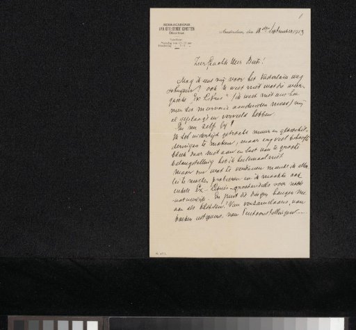Letter to Nicolaas Beets (II)