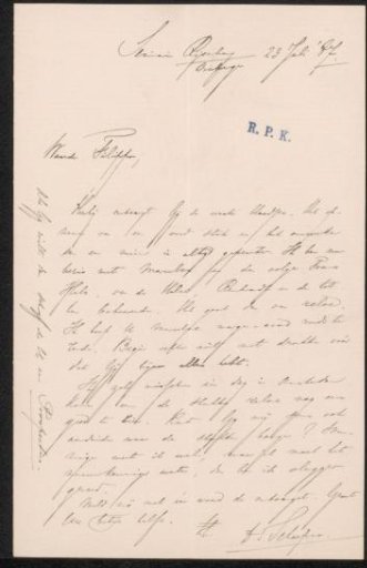Letter to Filippo Tessaro