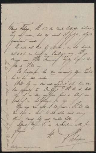 Letter to Filippo Tessaro