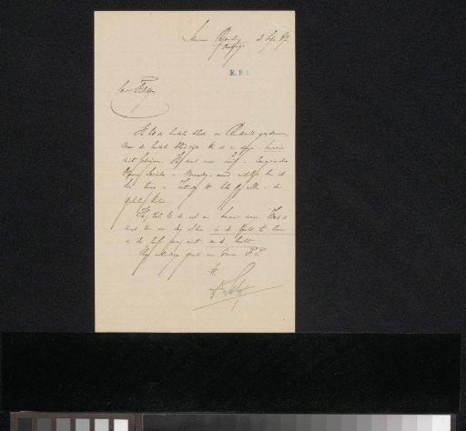 Letter to Filippo Tessaro