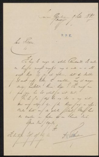 Letter to Filippo Tessaro