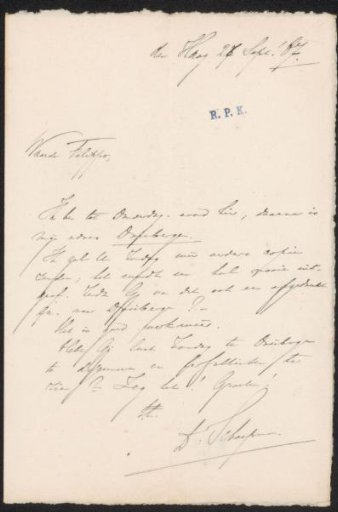 Letter to Filippo Tessaro