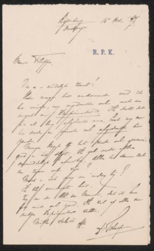 Letter to Filippo Tessaro