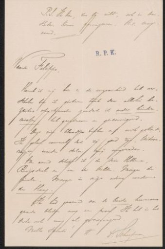 Letter to Filippo Tessaro