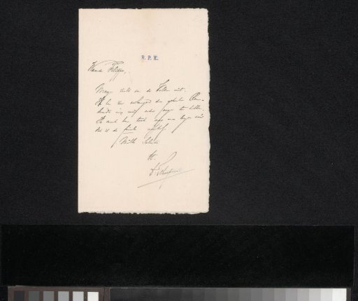 Letter to Filippo Tessaro