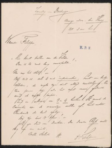 Letter to Filippo Tessaro
