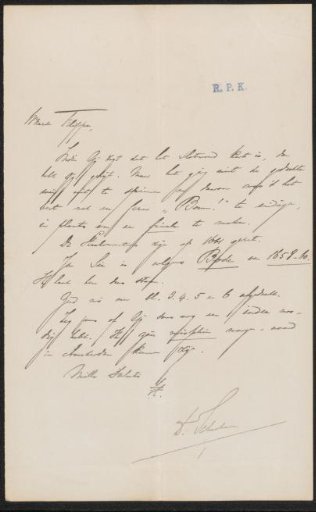 Letter to Filippo Tessaro