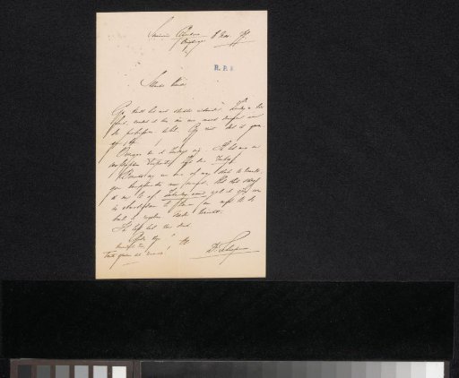 Letter to Frans Buffa and Sons