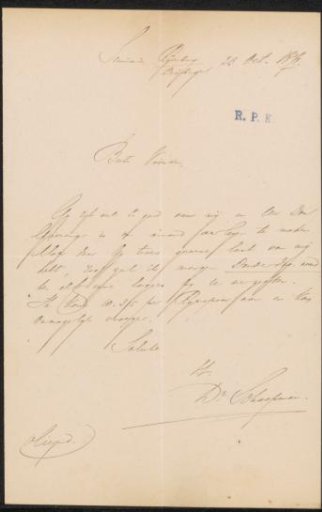 Letter to Frans Buffa and Sons