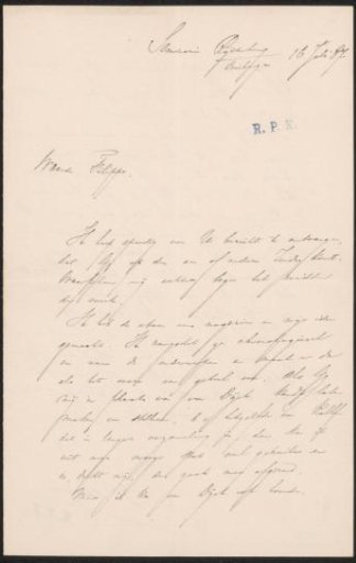 Letter to Filippo Tessaro