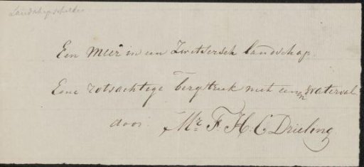 Note concerning Frederik Hendrik Cornelis Drieling