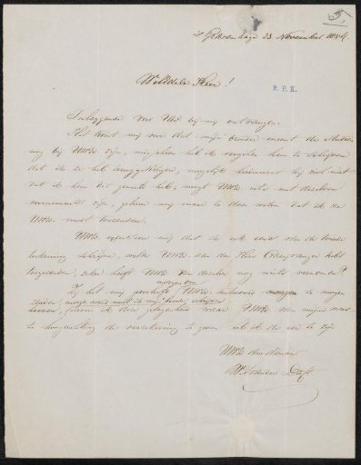 Letter to Lambertus Hardenberg