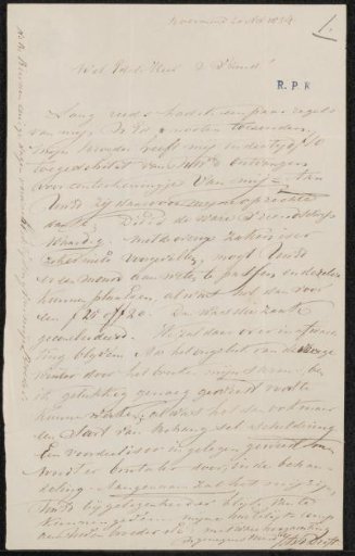 Letter to Lambertus Hardenberg