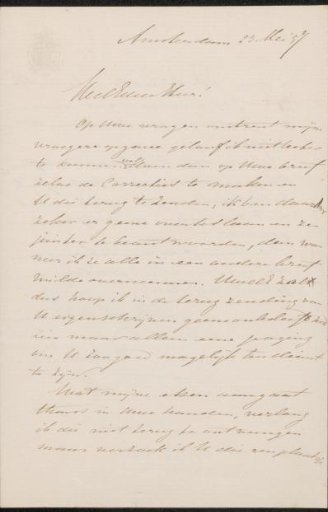 Letter to Christiaan Kramm