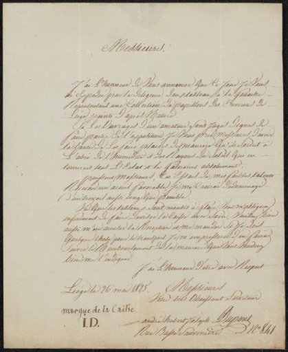 Letter to the Committee of the Exhibition of Living Masters in Haarlem