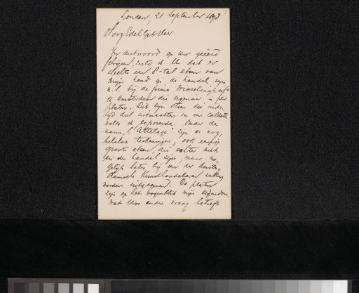 Letter to Pieter Haverkorn van Rijsewijk