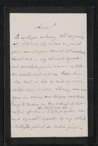 Letter to Johan Philip van der Kellen