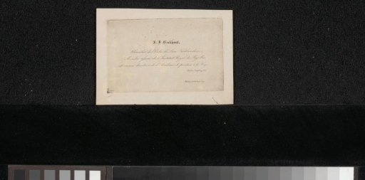 Visiting card of Jacob Joseph Eeckhout
