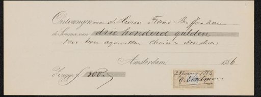 Receipt for Otto Eerelman