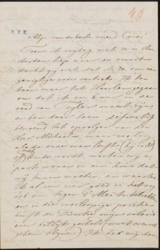 Letter to Christiaan Kramm