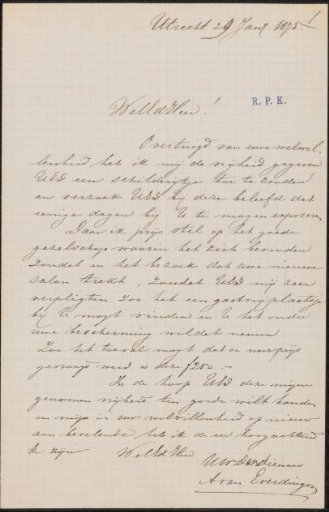 Letter to Frans Buffa en Zonen
