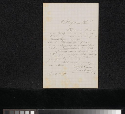 Letter to Pieter Verloren van Themaat
